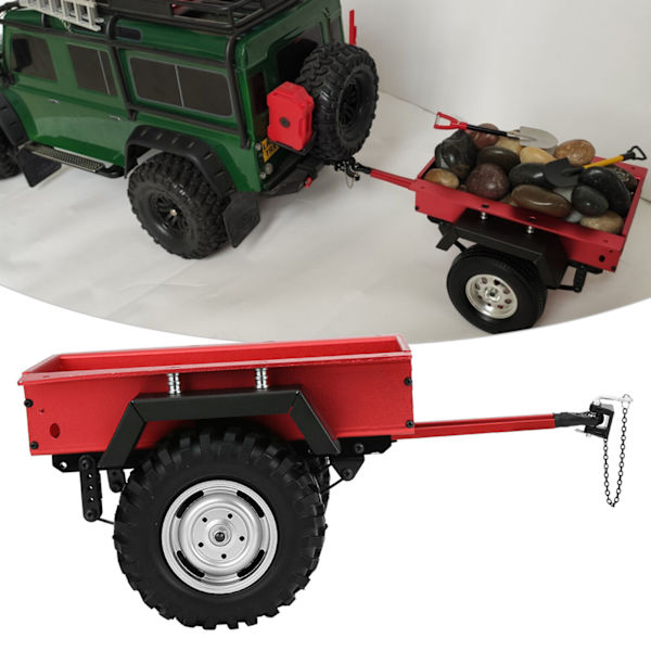 Aluminiumlegering Trailer Bil Hög Simulering RC Bilfordon Modell Barnleksak Röd