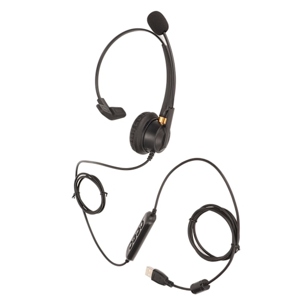 Single Ear Service Headset ENC Active Noise Cancellation USB Computer Headset for Office Kundeservice