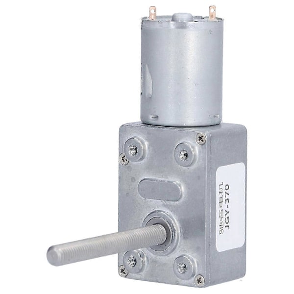 JGY?370 DC 24V Kierteissimpukkavaihdemoottori, suuri vääntömomentti, itselukittuva turbiinivaihde pienennin DIY-malleihin 30RPM