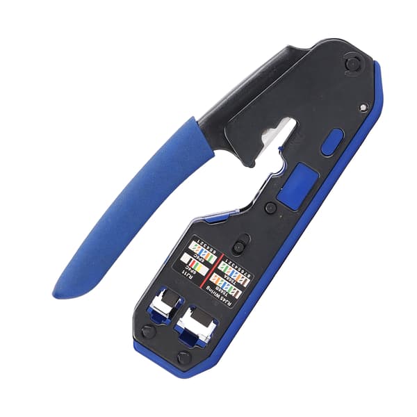 RJ45 Crimping Tool Kit Netværkskabel Ethernet Jack Pass Through Crimper til Cat5e Cat6 Cat6a Stik