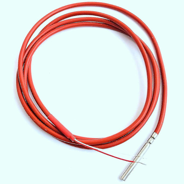 2-tråds Pt1000 Temperatursensor Termistor Silikongelbelagd 1,5 meter Sond 45mm X 5mm -50-180