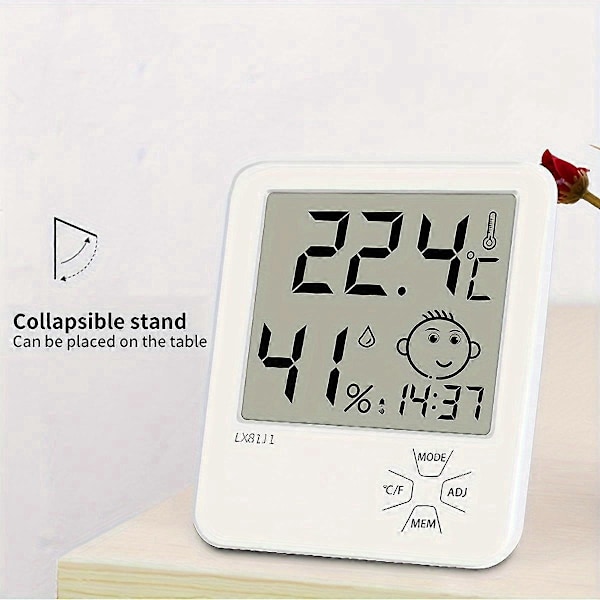 1 st, Digital Hygrometer Inomhus Termometer Fuktmätare Rumstermometer Med 5s Snabb Uppdatering Exakt Temperatur Fuktighetsmätare För Hem, Sovrum