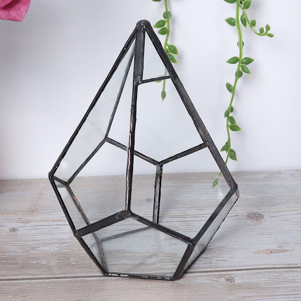 Snygg geometrisk form blomkruka glas växt planter saftiga växter behållare dekoration