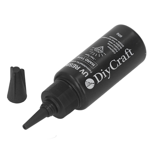 UV-lim med hög transparens, luktfri, gulnar inte, snabb härdningstid, DIY UV-hartslim, klar gel, 60g