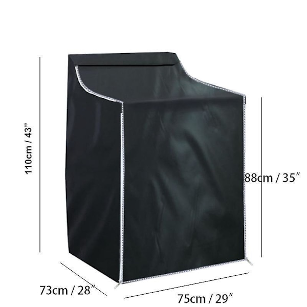 Vandafvisende Top-Loading Vaskemaskine/Tørretumbler Dæksel - B74cm D71cm H109cm, Støv- og Solbeskyttende