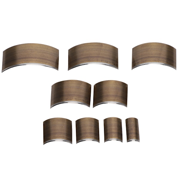 Läder V-formad stans DIY-verktyg Svanskapad stans Rund bältesperforerad tillbehörsuppsättning 9 x A30 Grund Semicircle