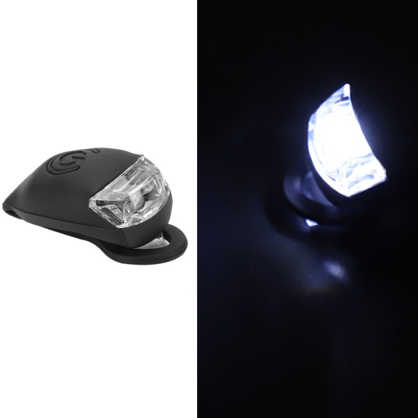 Cykel Silikone Frø For/Bag LED Advarselslys Vandtæt Bike Flash Lampe Sort