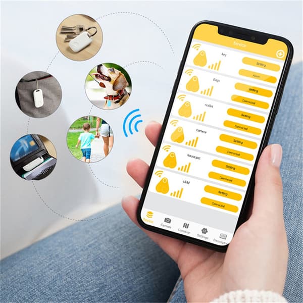 Bluetooth Item Finder Forebyg Tabt Barn Kæledyr Taske Sporingsenhed Smart Nøgle Lokalisator til Android til IOS Sort