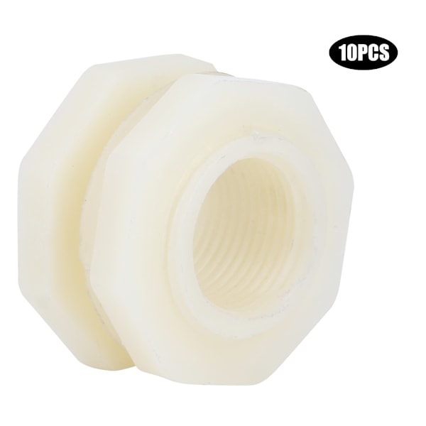 10 stk G1/2 DN15 akvariumkontakt adapter montering hunn-hann gjengegrensesnitt for fiskekar