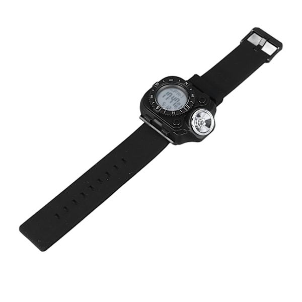 Smart Watch til mænd med LED-lommelygte 30M vandtæt baggrundsbelysning EL lysende dobbelt tidsvisning LED håndledslys ur til udendørs camping vandreture