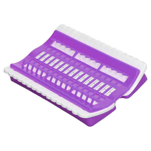 Trådorganisering 30 posisjoner Nonwoven Effektiv sortering Gjenbrukbar plastbroderi Flosshylle for spissnål Lilla