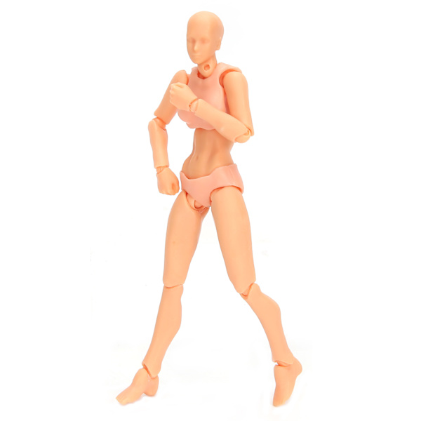 PVC Konstnärer Actionfigur Modell Människa Ritning Modell Kvinna Mannekäng DekorationPrimär Färg