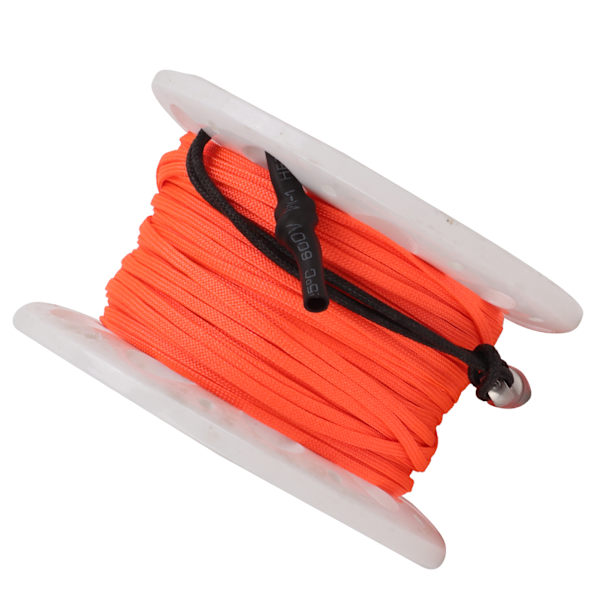 Finger Reel Dykkespole med Rustfritt Stål Klips 30m Oransje Line for Undervanns Hule Vrak Utforskning Fiske Hvit Spole