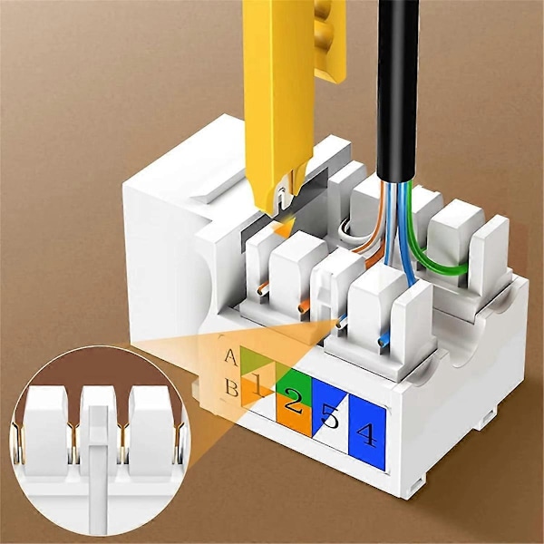 10 st Cat6-uttag, Ethernet Punch Down-kontakt, kompatibel Cat5/5e/6