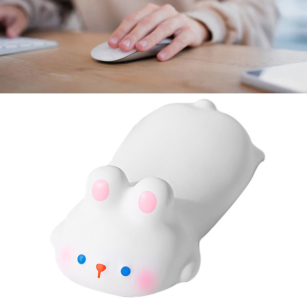Tangentbord Handledsstöd Tecknad Djurstil Mjuk Bekväm Trötthetsavlastning Tangentbord Handledsskydd för hemmaspel Office White Bunny