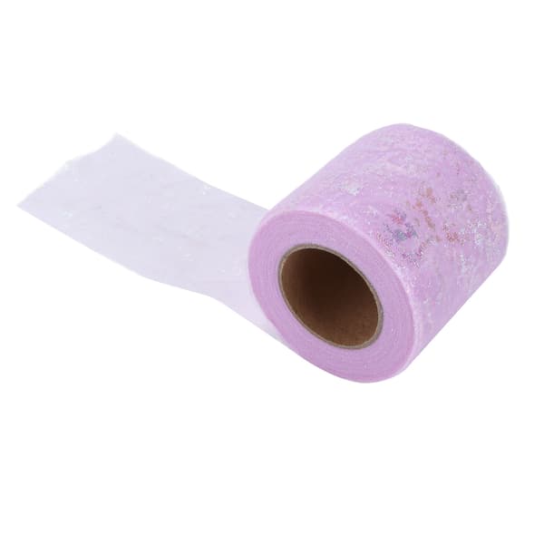 Tylltyg DIY Hantverk Nötningsbeständighet Symfoni Polyester Lätt Bärbara Tyllrullar 6cm Lavendel