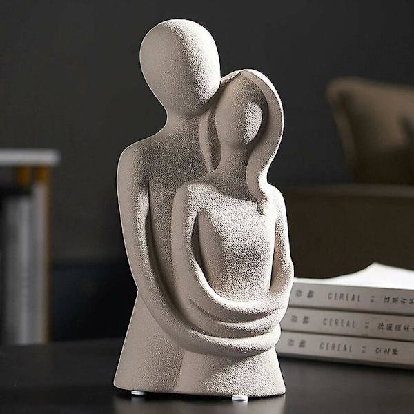 Elegant abstrakt keramisk skulptur - Snygg kontors-/heminredning - älskande par