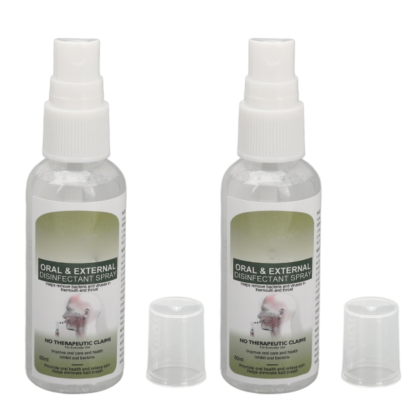 2 stk Oral Spray 60ml Gum Reparation Lindre tørr kløende munn Reduser dårlig ånde Munnspray
