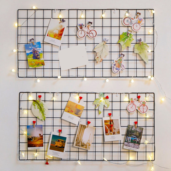 DIY Gallerivägg i Järnram Vägghylla Väggmonterad Nätpanel Väggkonst Display Organizer
