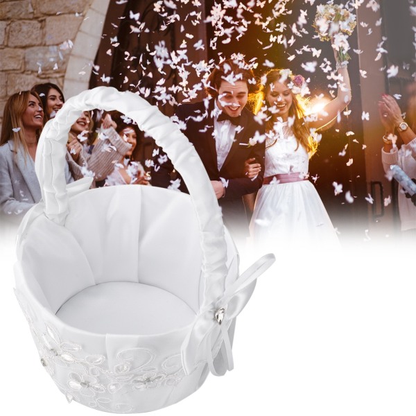 Romantisk bryllup blomst blonder Rhinestone kurv ceremoni banket dekoration