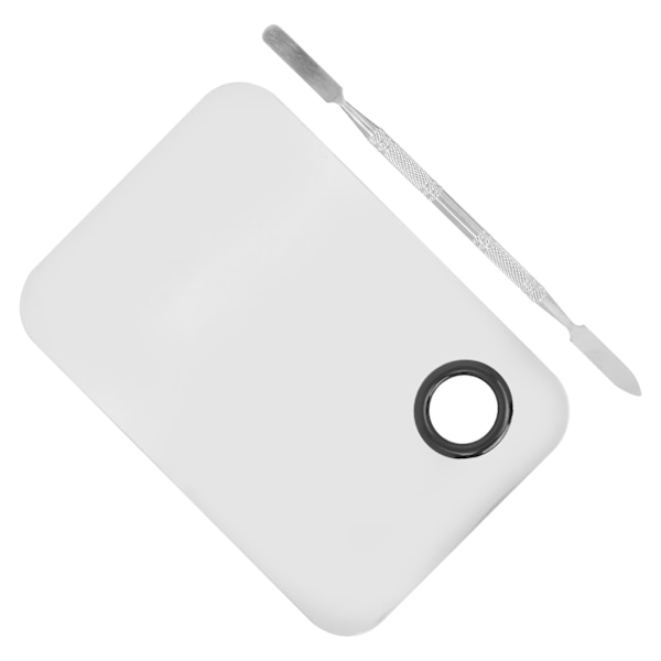 Makeup Mixing Palette Spatel Rustfrit Stål Foundation Læbestift Farveblandingspalet