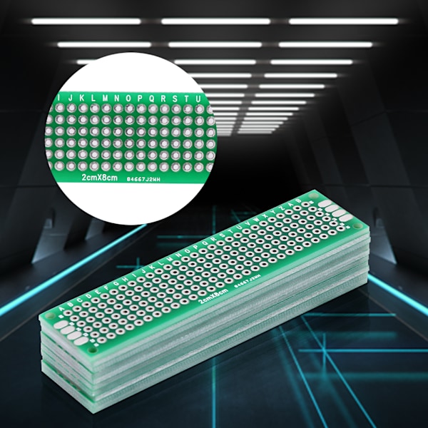 10 stk. 2cm x 8cm Dobbeltsidig Prototyping DIY Lodding Universell PCB Kretskort