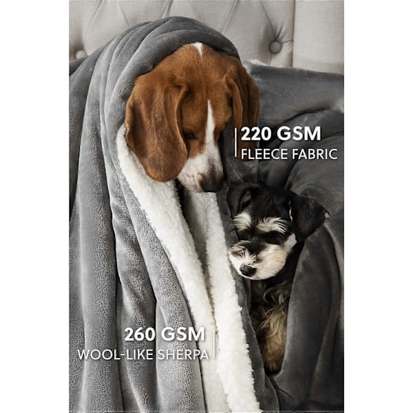 Ruudullinen Fleece-sohvapeitto - Harmaa sohvanpeitto 150CMx200CM