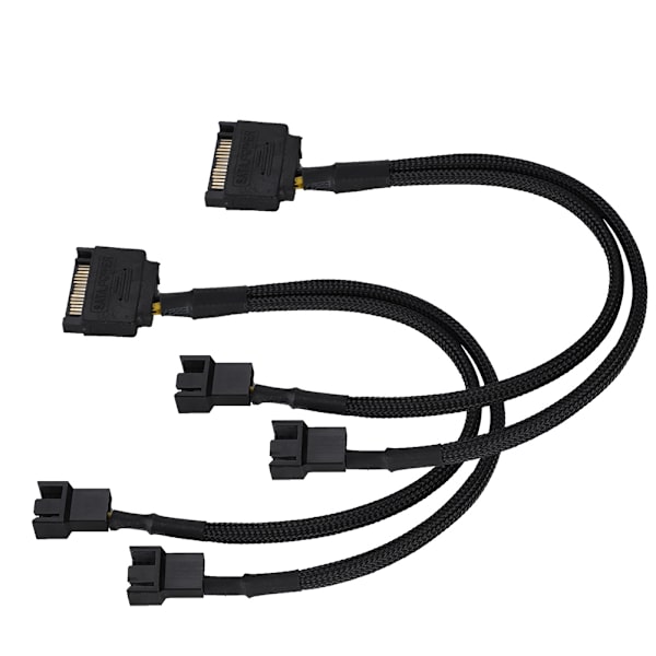 SATA 15Pin - 2*4Pin jäähdytystuulettimen power 2-tie muunnin 22AWG-kaapeli
