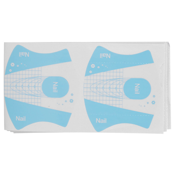 100 st Nail Art Form Nail Extension Sticker Manikyrtillbehör UV Gel Form för kvinnorBlå