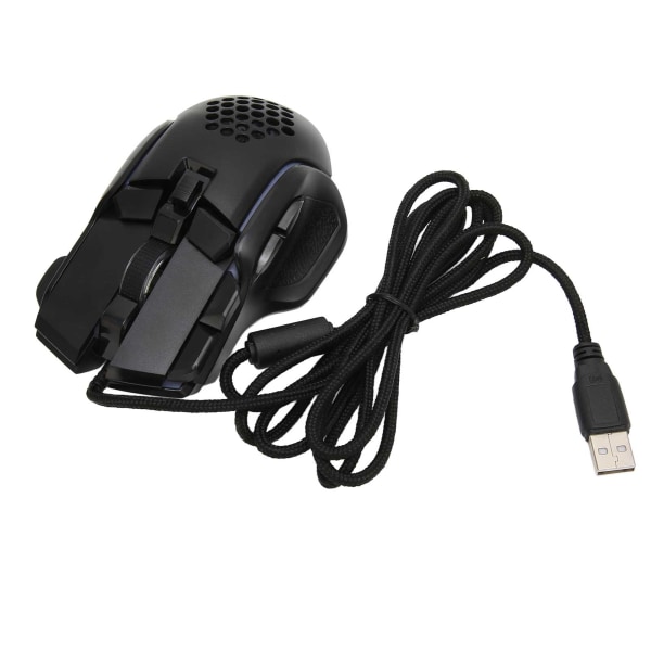 RGB Gaming Mouse 12800 DPI Gaming Mouse Optisk kabelansluten med 10 programmerbara knappar 13 Bakgrundsbelysningslägen Mekanisk mus
