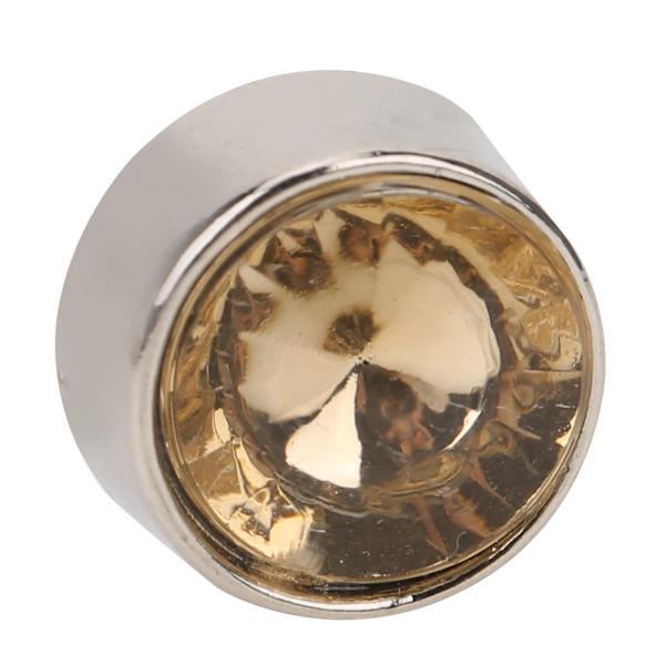 20 st nitar med rund strass i legering för gör-det-själv-skor, kläder och väskor, dekoration med 20 st brickor, 12 mm, kristallgul