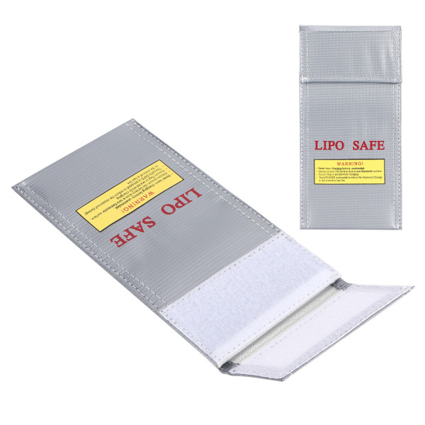 Lithium Ion Battery Safe Bag Brannsikker eksplosjonssikker oppbevaringspose beskytter 10x20cm