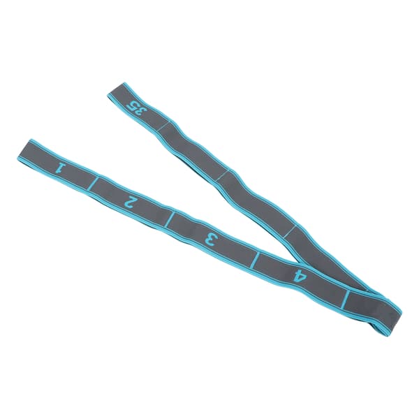 Yoga Stretch Strap Kvinnor Fitness Hög Elastisk MultiLoop Tränings Stretch Band Bälte (Blågrå)