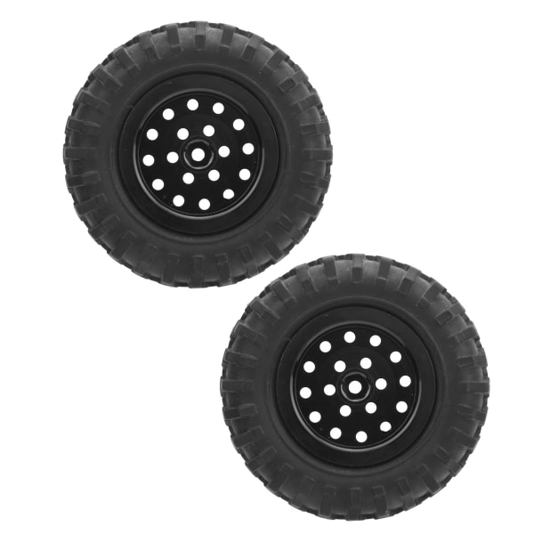 55mm/2.2in RC-kuorma-auton renkaat ruuvi alumiiniseos kumi AntiSkid WPL D12 1/10 (Musta BL)