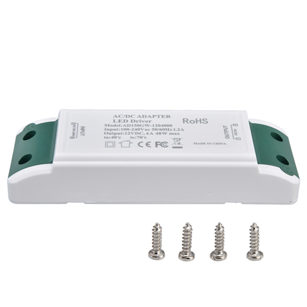LED-strømdriver 12V DC 48W 4A konstant strømspændingsadapter 12V LED-strømtransformator AC100-240V