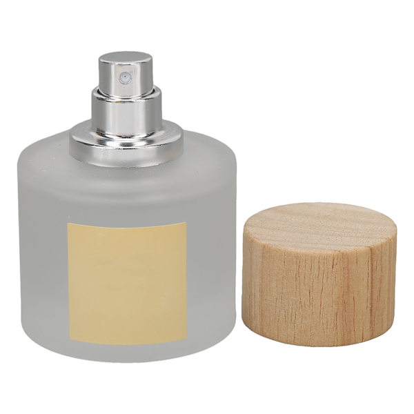 Naisten hajuvesi 50 ml Natural Series Pitkäkestoinen Kevyt Aromi Puinen Cover Pyöreä Pakkaus Alumiini Sprinkleri Naisten Hajuvesi Valkoinen Tee