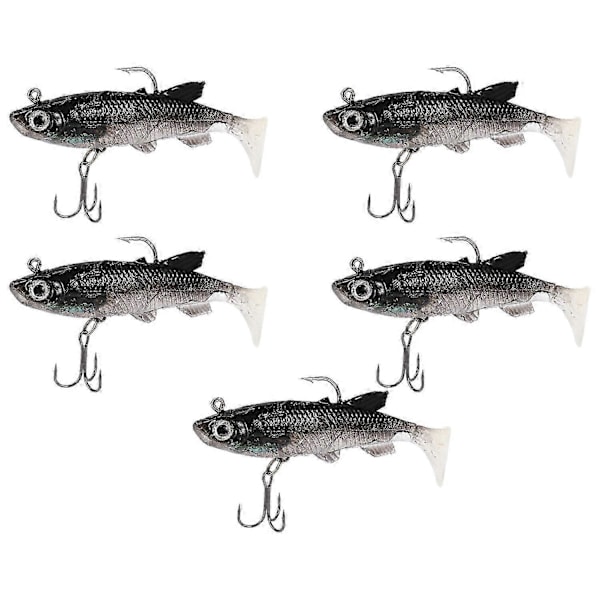 5 stk./lot Myk Lokkemat 8cm 14g Wobblere Kunstig Agnfiske Lokkemidler Havabbor Karpefiske Blyfisk J