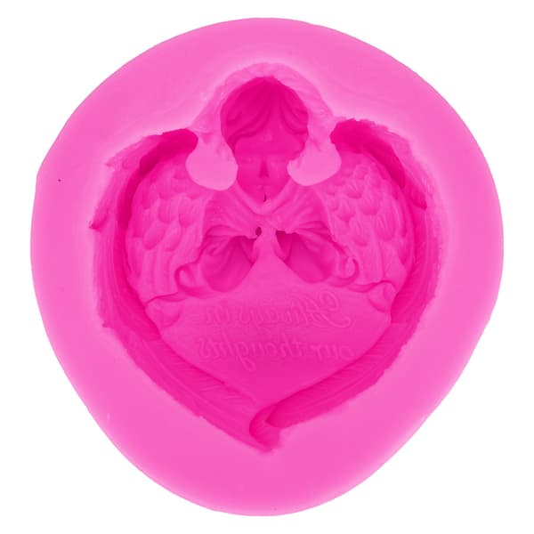Professionel silikone sæbe lysform DIY kage chokolade epoxyharpiks håndværksform (pink)