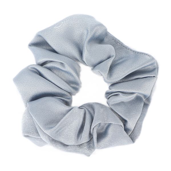 Elastiska hårscrunchies enfärgade mjuka tyghårband scrunchies håraccessoarer för flickorSilvergrå