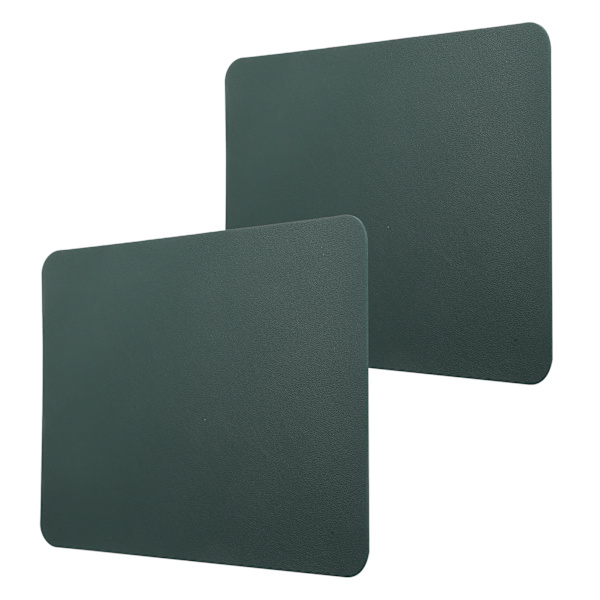2 st musmatta i PVC-läder, vattentät skrivbordsmatta, kontor, hem, musskydd, 27 x 21 cm, svart, grön