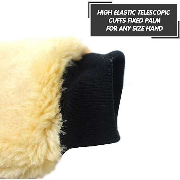 2 stk. Mikrofiber Vaskehansker Hurtigtørkende Ripefrie Bilrengjøringshansker for Bil