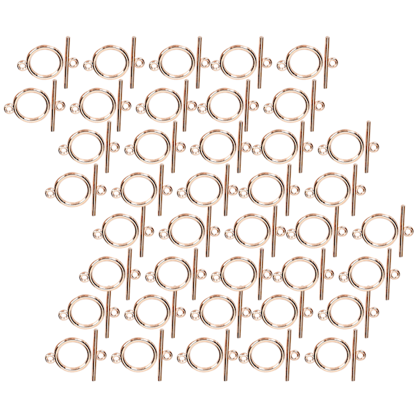 40 sett legering OT-spenne DIY-pynt armbånd halskjede tilbehør smykkelaging forsyninger rosegull