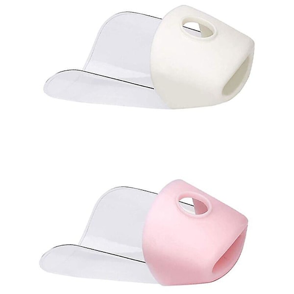 2 Stycken Kranförlängare, Kranförlängare för Barn, Kranförlängning, Handtagsförlängning för Diskbänk, För Barns Handtvätt Enkel Diskbänkskran, Vit och Rosa 8*6*13.5