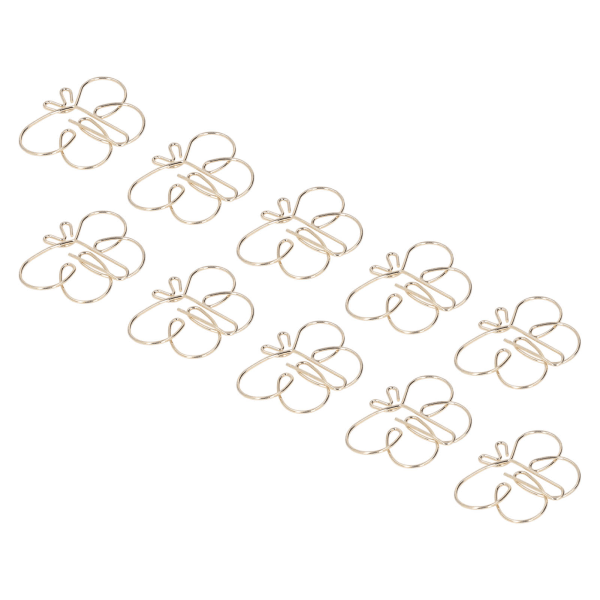 50 st Gyllene fjärilar pappersklämmor Galvaniseringsprocess Antirost djurformer pappersklämmor Antiglid små gem