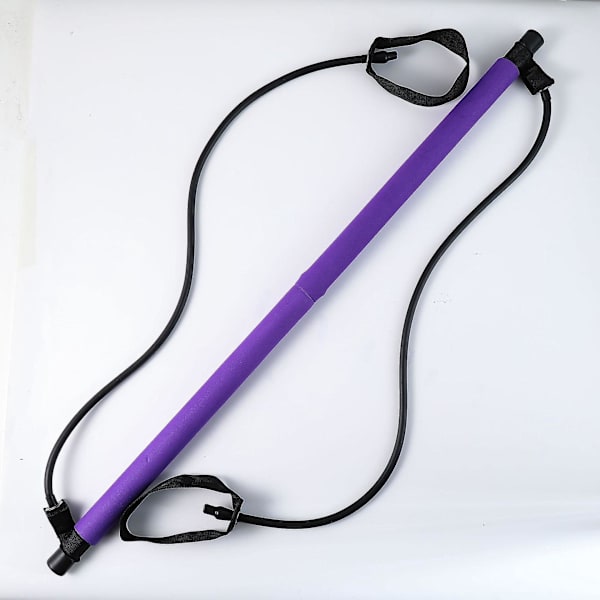 Bærbar Pilates Bar Kit med Modstandsband - Lilla