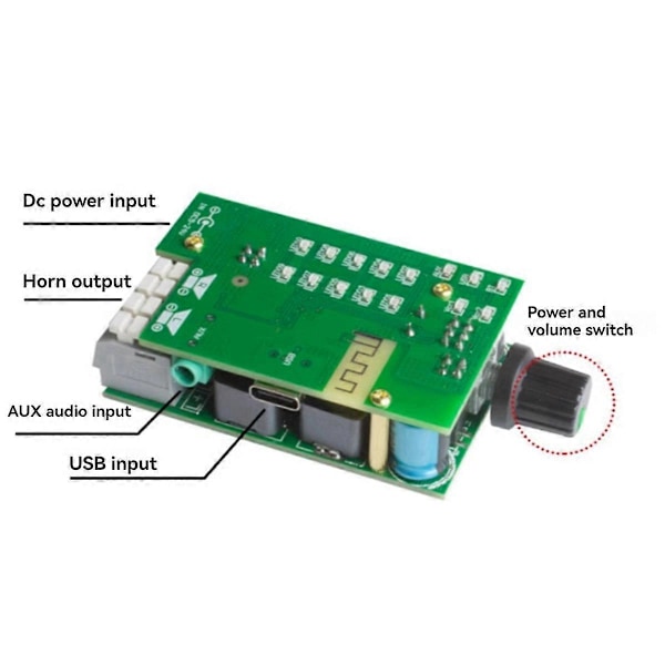 TPA3116 Bluetooth 5.0 Audio Module HiFi-tasoinen 2.0 Vahvistinkortti
