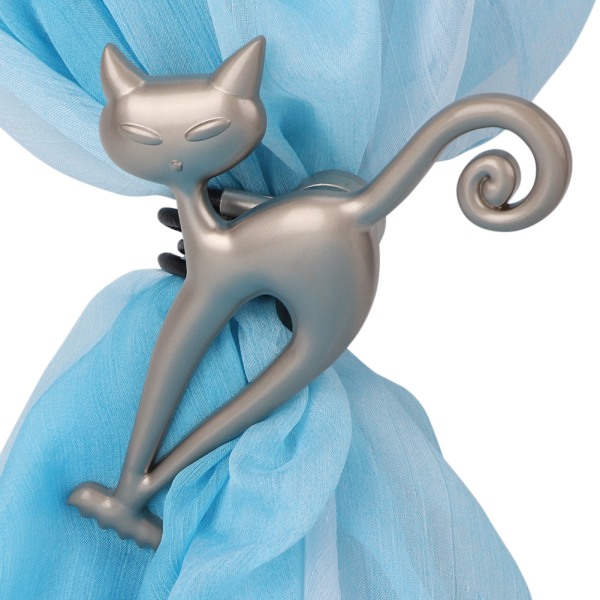 Metall Cat form magnetiska clip Gardinhållare Tillbehör