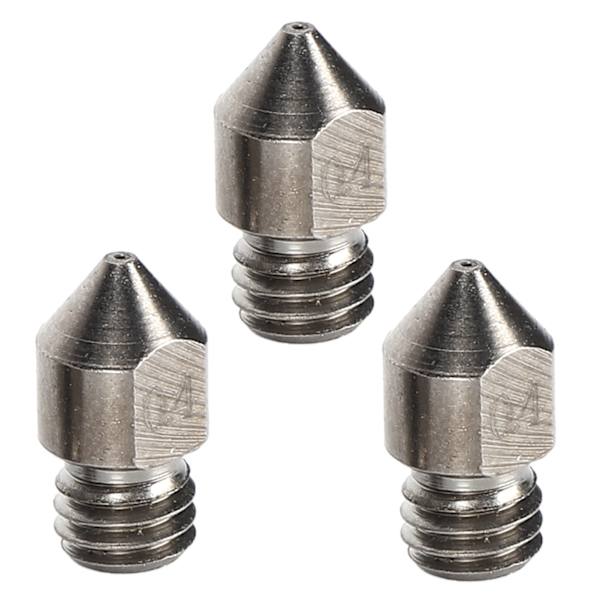 3 st 3D-utskriftsmunstycken MK8 Hög temperatur Korrosionsbeständigt munstycke för 3D-skrivare 1,75/0,4 mm