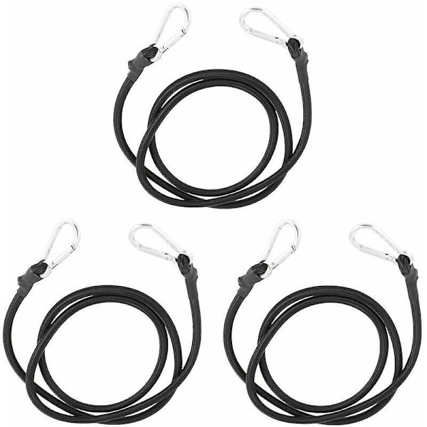 Gummistroppar med krokar 3 storlekar Extra stark expanderande gummistropp med krokar (3 st, 1 m, 2 m, 3 m)