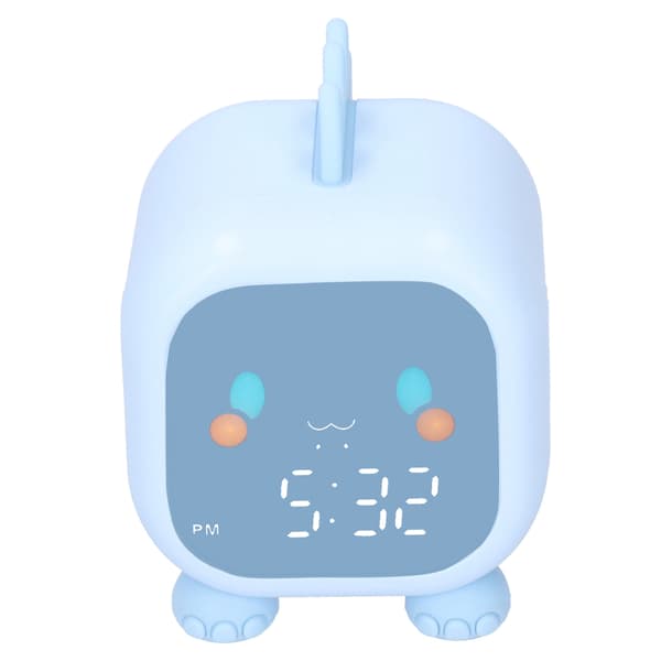 LED väckarklocka Mini bärbar röststyrning temperaturdisplay USB-laddning 60 minuters timer
